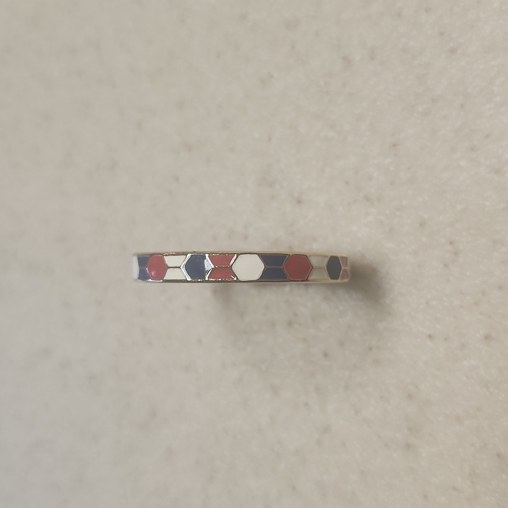Red/White/Blue Hoop Earrings, GUC